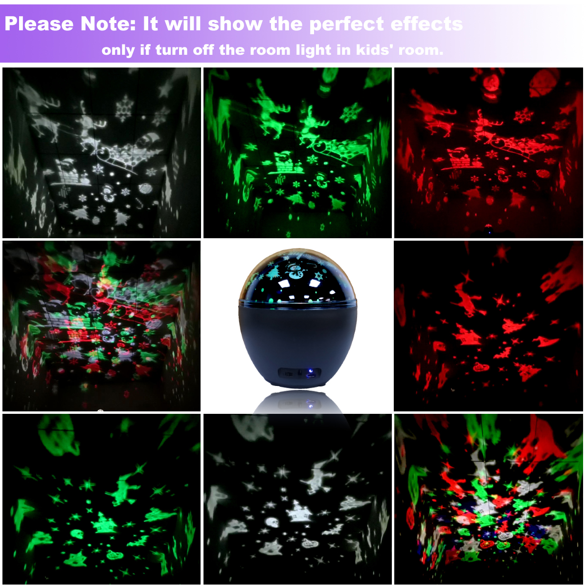 LED Music Night Light Lamp, Star Projector Bluetooth Speaker with ...